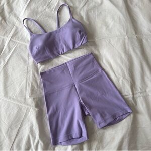 Lululemon Wundertrain set in lilac breeze